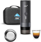 CERA+ Portable Espresso Maker Pro (51mm Basket) & Travel Bag, Self-Heating Electric Espresso Machine for Ultra-Fine coffee Grind, 20 Bar USB-C,Mini Coffee Machine for Camping, Hiking, Office, Car