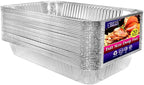Aluminum Deep Foil Pans Full Size, Large Disposable Roasting & Baking Pan, 21"x13" (20 Pack) Extra Heavy Duty Chafing Trays for Hotels, Restaurants, Caterers, Steam Table, Buffets & Bakeware
