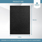 2-Pack Activated Carbon Charcoal Microwave Hood Filters - Pre-Cut 10" x 7.21" Microwave Hood Filters - Compatible w/Whirlpool WML55011 & KitchenAid Low‑Profile Models, Made in USA