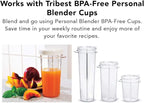Tribest Personal Blender II, Small Portable Blender for Shakes & Smoothies with BPA-Free Cups, Red