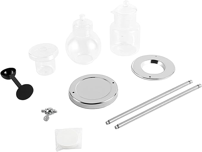 Nispira Luxury Ice Cold Brew Dripper Coffee Maker in Stainless Steel and Borosilicate Glass, 1000 ml Silver