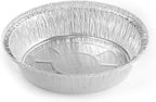 Mr Miracle Pack of 50 Disposable Aluminum Foil Pans –6 Inch Circular Aluminum Pans, Ideal for Baking, Storing, Heating, Serving, BBQ - Round Foil Pans