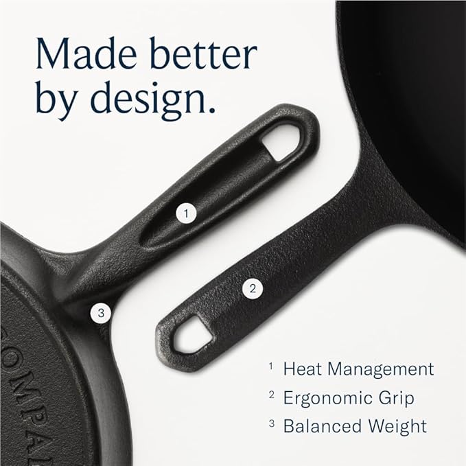 Field Company 6.75-Inch Cast Iron Skillet – Pre-Seasoned Small Frying Pan for Eggs, Single Servings & Everyday Prep, Lighter & Easy to Handle, Smooth, Made in USA (No.4, 1 Serving)