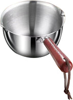 Mini Butter Warmer Pot 300ml 304 Stainless Steel Oil Milk Warmer Pan Small Saucepan for Kitchen Butter Warmer Pan