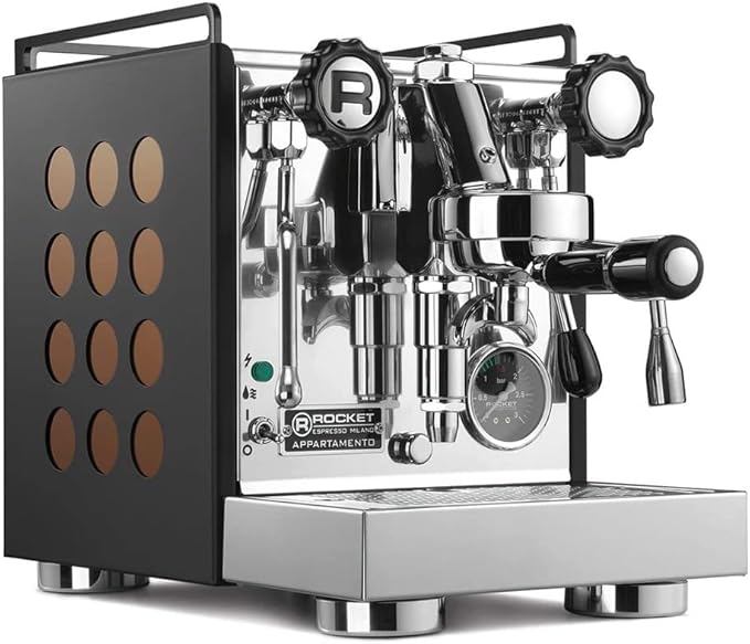 Rocket Espresso Appartamento Nera Espresso Machine | E61 | Heat Exchanger | (Black/Copper)