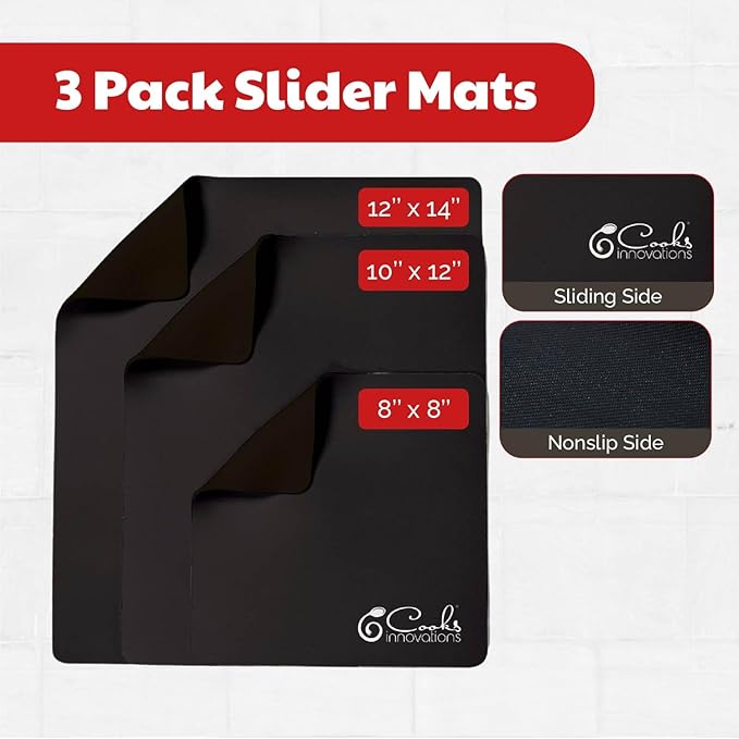 3 Pack Heat Resistant Mats for Countertop – Heat Pad Protector & Appliance Sliders for Kitchen – Cut to fit, Compatible with Ninja, Cuisinart, KitchenAid, Keurig & More