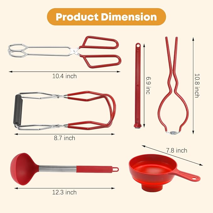 21.5 QT Stainless Steel Canning Pot with Lid, Rack & Canning Tools Set, Canning Supplies Kit Water Bath Canner for Beginner