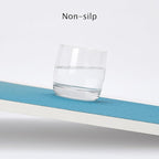 Myir JUN Placemats Set of 6, Vinyl Woven Placemats Place Mats Indoor Washable Table Mats Non-Slip Place mats for Dining Table (Blue, Set of 6)