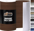 GORILLA GRIP DripGuard Drawer and Shelf Liner for Cabinet, Slip Resistant Non Adhesive Protection for Kitchen, BPA Free Smooth Surface Plastic Liners for Cabinets, Bathroom Drawers, 17.5x120 Inch Wood