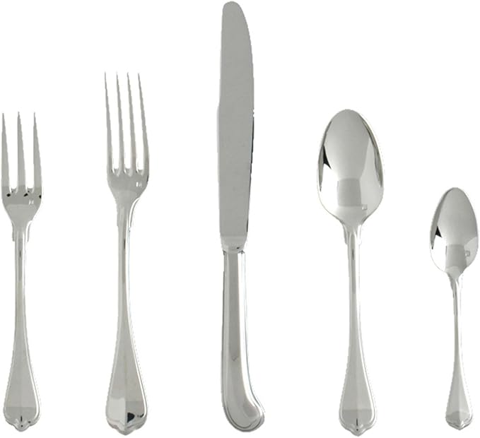 Fortessa San Marco 18/10 Stainless Steel Flatware, 5 Piece Place Setting, Service for 1