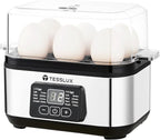 Electric Rapid Egg Cooker, 6 Egg Capacity for Hard Boiled Eggs, Poached Eggs, Scrambled Eggs, or Omelets Maker with Auto Shut Off