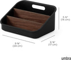 Umbra Bellwood Countertop Organizer, Black/Walnut