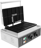 1550W Commercial Waffle Maker, 10 Grids Electric Square Waffle Maker Non-Stick Stainless Steel Belgian Waffle Iron w/Time & Temper Adjustable| Temper Comparison Table, Large Waffle Machine Restaurant