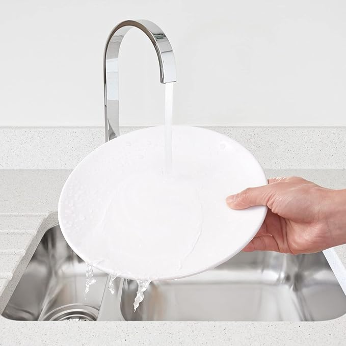 Melamine Dinner Plates,Round,Flat Bottom,White,9 Inches,Set of 6,PYW-9-06