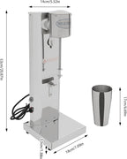 Milkshake Maker Single Head Electric Drink Mixer Commercial Milkshake Blender, 180W Stainless Steel Smoothie Mixer For Making Yogurt, Milk, Cocktails, Smoothies(Single Head,180W)