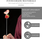 6PCS Stainless Steel Fondue Forks Set (9.1") - Color-Coded Heat-Resistant Handles for Cheese, Chocolate, Meat Desserts,Rust-Proof Fondue Sticks for Grill, Fountain & Camping (Multi-Color)