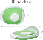 Kitchen Gizmo Collapsible Rice Strainer - Silicone Rice Washer Strainer Bowl - BPA Free - Space Saving Design - Lightweight and Easy to Clean - 5.5 to 3.15 Inches High - Green/Grey