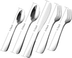 Silverware Set 20-Piece, Stainless Steel Flatware Cutlery Set for 4, Mirror Polished, Dishwasher Safe, Tableware Set for Home, Kitchen, Wedding, Party