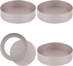 CHEFMADE 3 Inches Round Cake Pan with Removable Bottom, Nonstick Round Baking Pan Set of 4