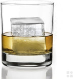 glacio Ice Cube Molds – 2-Pack Silicone Trays for 8 Large Square Cubes – Slow-Melt Ice for Whiskey, Cocktails, Coffee & More