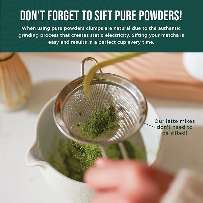 Jade Leaf Matcha - Modern Starter Gift Set Includes: Electric Matcha Whisk + Milk Frother, Stainless Steel Spoon, Stainless Steel Sifter, and Printed Handbook