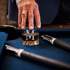 Personalized Whiskey Glasses Set of 4, Custom Engraved Bourbon Rocks Glasses, Customized Whiskey Gifts for Men by Home Wet Bar