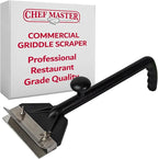 Chef Master Griddle Scraper & Flat Top Grill Cleaner - Griddle Cleaning Kit - Stainless Steel Flat Grill Scraper Tool for Diners, Restaurant, Food Truck - Blackstone Accessories - 90254