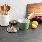 Nordic Ware Cardamom Ceramic Nonstick 1.5 Quart Saucepan with Lid