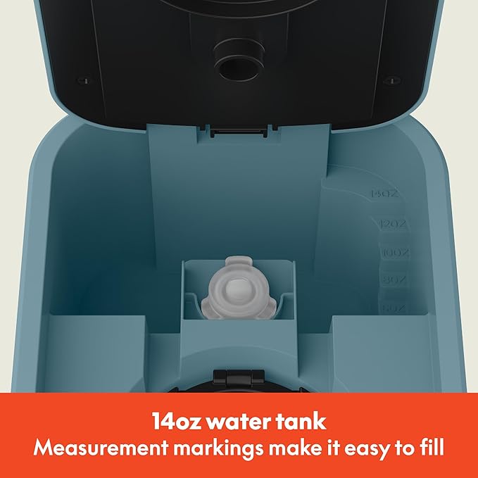 BELLA Single Serve Coffee Maker, K Cup & Coffee Ground Compatible with Removable, Adjustable Drip Tray, Auto Shutoff & Reusable Dishwasher Safe Accessories, Brews 6oz to 14oz, 1000 Watt, Surf