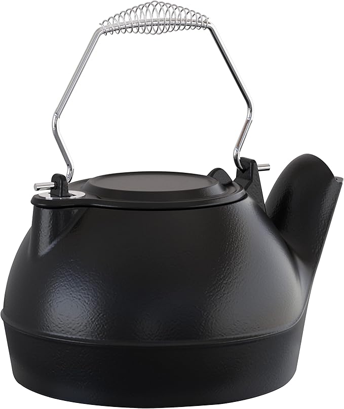 Fire Beauty Humidifying Iron Kettle，Stove Humidifier，Wood Stove Kettle，Cast Iron，Chrome handle
