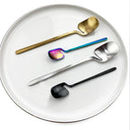 JASHII Mini Teaspoons Set Pack of 8 Stainless Steel Espresso Spoons for Coffee Sugar Dessert Cake Ice Cream Soup Antipasto Cappuccino, 5.3 Inch (Silver)