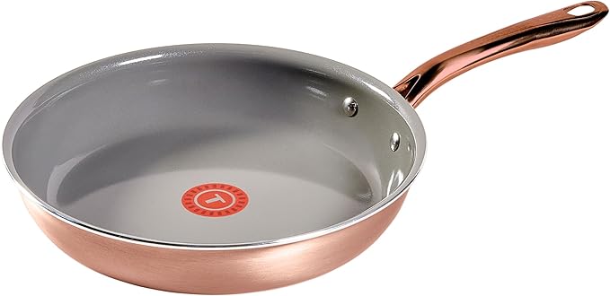 T-Fal Preserve Ceramic Nonstick Frying Pan Skillet 12-inch, Oven Broiler Safe up to 350°F, Cookware, InoCeram Glide Technology, Frying Pan, Skillet Pots & Pans, Rose Gold