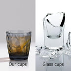 Topsky 10 oz Plastic Water Tumblers | Set of 4 Transparent Unbreakable Drinking Glasses Clear Acrylic Reusable Juice Wine Cups for Home Picnic Party, Dishwasher Safe, Stackable (Gray)