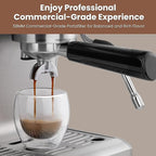 Gevi 58mm Commercial Grade Espresso Machine with PID Temp Control, Adjustable Shot/Temp, Powerful Steam Wand & Barista Kit - Ideal for Home & Café (EzBru 1000)