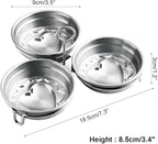 Egg Poacher,Stainless Steel Egg Boiler Maker With Oil Brush Round/Heart Shaped for Making Boiled Eggs