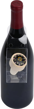 Leakproof Wine Stopper – Unique gift for Dinner Host, Wine Lover, or Housewarming – a versatile wine accessory, use for Wine or Champagne – keeps wine fresher (Black)