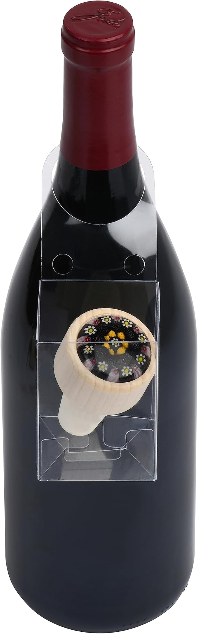 Leakproof Wine Stopper – Unique gift for Dinner Host, Wine Lover, or Housewarming – a versatile wine accessory, use for Wine or Champagne – keeps wine fresher (Black)