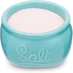 Fox Run Vintage Style Mason Jar Salt Cellar, Blue Ceramic with White Lid, 1 Cup Capacity