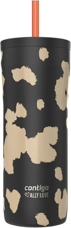 Contigo Streeterville Stainless Steel Tumbler with Straw, Dragon Fruit, 24oz.