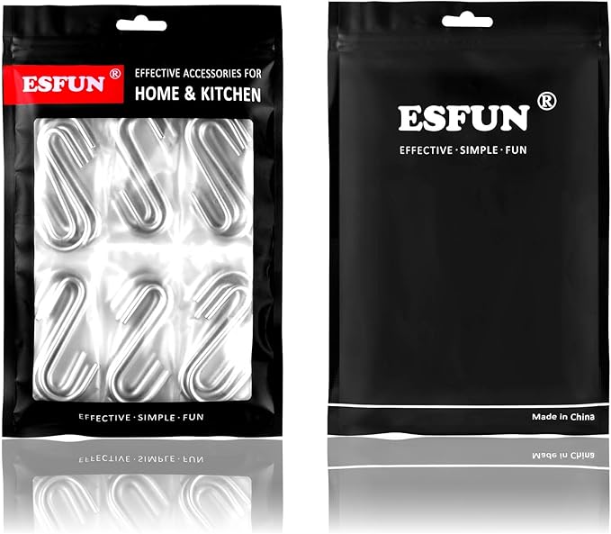 24 Pack 3 inch Heavy Duty S Hooks Pan Pot Holder Rack Hooks Hanging Hangers S Shaped Hooks for Kitchenware Pots Utensils Clothes Bags Towels Plants