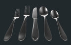 Matte Silverware Set, 18/10 Stainless Steel Satin Flatware, Modern Brushed Finish Cutlery, Dishwasher Safe & Durable, Built to Last (40-Piece, Razzoli)