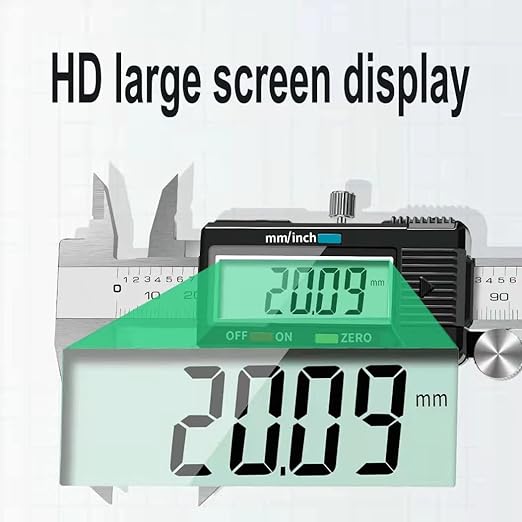 Electronic Digital Caliper Measuring Tool, Stainless Steel Vernier Caliper Digital, Easy Switch from Inch Metric, LCD Screen,0-6inch/150mm Caliper Measuring Tool for DIY/3D Printing