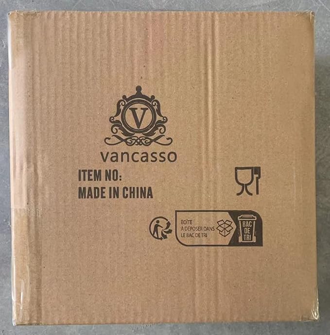vancasso Bonita Cereal Bowls Set of 6, 24 Oz Ceramic Bowls for Kitchen, Dishwasher & Microwave Safe Bowls for Soup, Cereal, Dessert, Fruit, Warm Colored Bowl Set