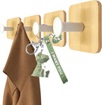 Self Adhesive Wall Hooks for Hanging Heavy Duty,Small Sticky Decorative No Nail White Hooks,4 Pieces Cute Unique Utility Hooks No Damage Hanger Hook for Wall Mounted