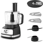 EMB IronBlade series 5-in-1 Food Processor, 1.5L Bowl, 4-Speed Control, Multi-Functional for Slicing, Shredding, Chopping, Kneading