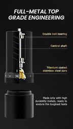 Vevok Chef O20 Manual Coffee Grinder - 20 levels External Adjustment, 35g Capacity with Travel Case and Cleaning Gear, Consistent Grind Ti-Plated Stainless Steel Conical Burr Hand Coffee Grinder
