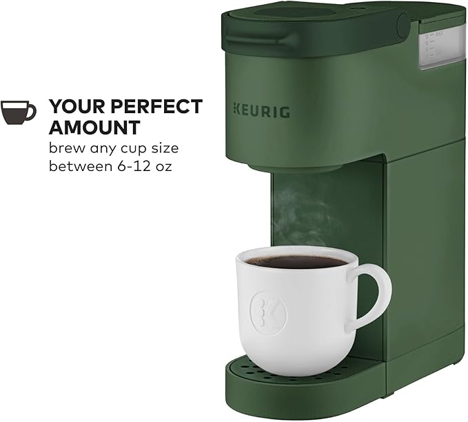 Keurig K-Mini Single Serve K-Cup Pod Coffee Maker, 6 to 12oz Brew size, with Cord Storage, Perfect for Small Spaces, Evergreen