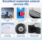 400W Commercial Snow Cone Machine with Safety Switch & Emergency Button, 1058lbs/ Hr Rotate Speed & Strong Power Tabletop Electric Shaved Ice Machine for Parties Events Snack Bar(12.6Qt)