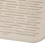 Silicone Dish Drying Mat for Multiple Usage,Easy clean,Eco-friendly,Heat-resistant Silicone Mat for Kitchen Counter or Sink,Refrigerator or Drawer Liner Tapioca 5XL 36inches x 18inches