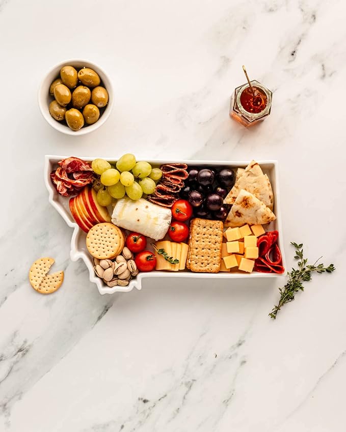 Montana State Baking Dish, Serving Platter, or Decorative Tray - Charming Porcelain Bakeware - Oven, Microwave and Dishwasher Safe